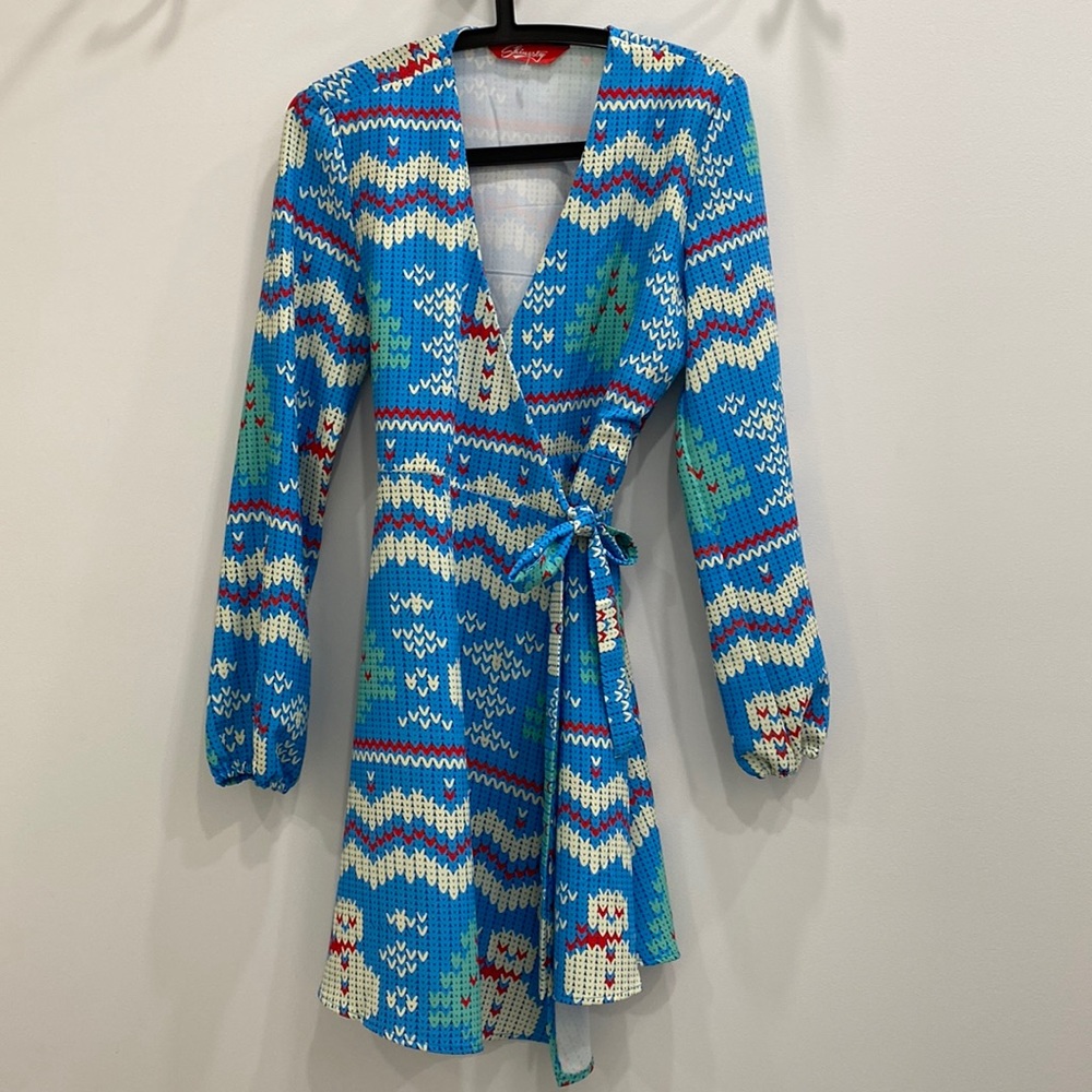 Christmas / Holiday Fun and Unique Wrap Around Dress